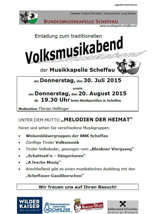Volksmusikabend "Melodien der Heimat" 2015